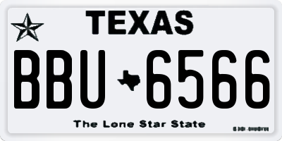 TX license plate BBU6566