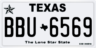 TX license plate BBU6569