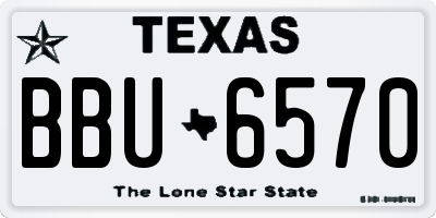 TX license plate BBU6570