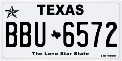 TX license plate BBU6572