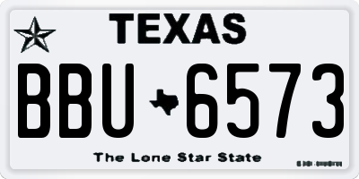 TX license plate BBU6573