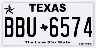 TX license plate BBU6574