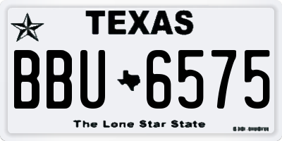 TX license plate BBU6575