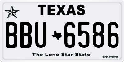 TX license plate BBU6586