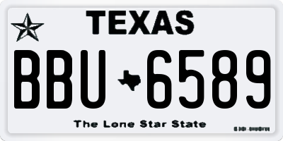 TX license plate BBU6589