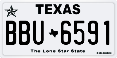 TX license plate BBU6591