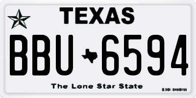 TX license plate BBU6594