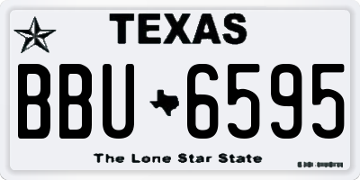 TX license plate BBU6595