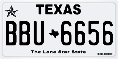 TX license plate BBU6656