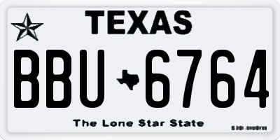 TX license plate BBU6764