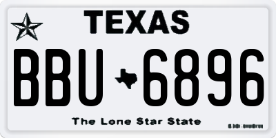 TX license plate BBU6896