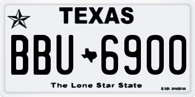 TX license plate BBU6900