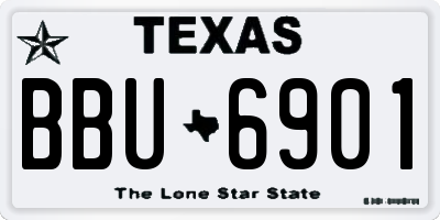 TX license plate BBU6901