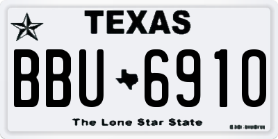 TX license plate BBU6910
