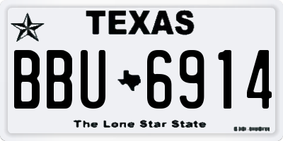 TX license plate BBU6914