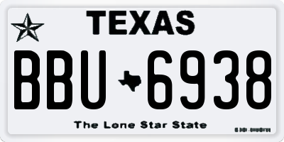 TX license plate BBU6938