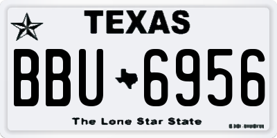 TX license plate BBU6956