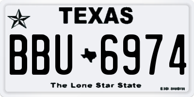 TX license plate BBU6974