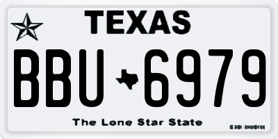 TX license plate BBU6979