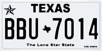 TX license plate BBU7014