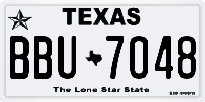 TX license plate BBU7048