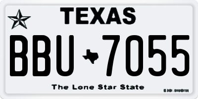 TX license plate BBU7055