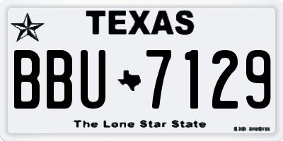 TX license plate BBU7129