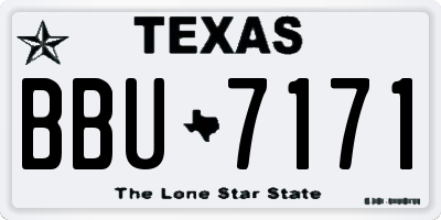 TX license plate BBU7171