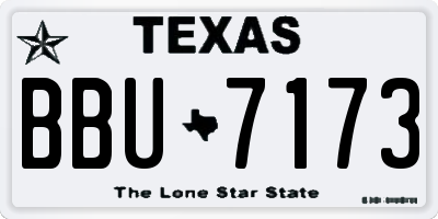 TX license plate BBU7173