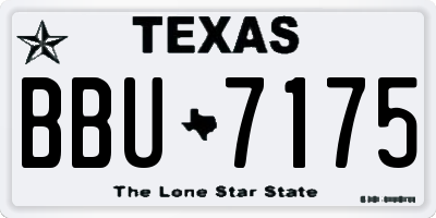 TX license plate BBU7175