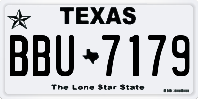 TX license plate BBU7179