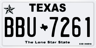 TX license plate BBU7261