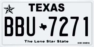 TX license plate BBU7271