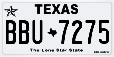 TX license plate BBU7275
