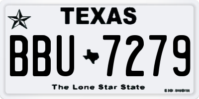 TX license plate BBU7279