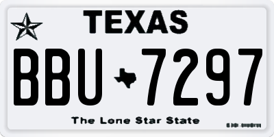 TX license plate BBU7297