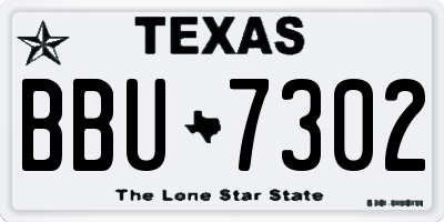 TX license plate BBU7302
