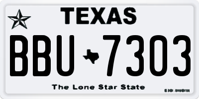 TX license plate BBU7303