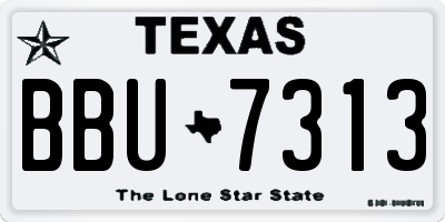 TX license plate BBU7313