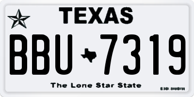 TX license plate BBU7319
