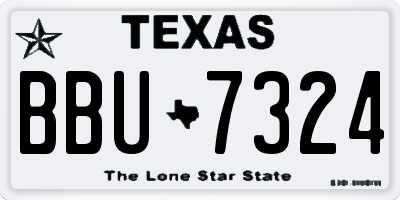 TX license plate BBU7324