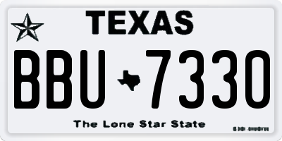 TX license plate BBU7330
