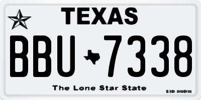 TX license plate BBU7338