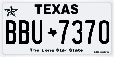 TX license plate BBU7370