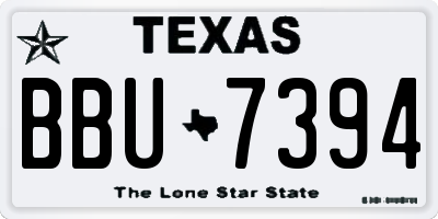 TX license plate BBU7394