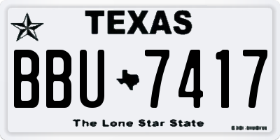 TX license plate BBU7417