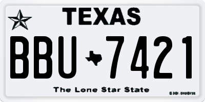 TX license plate BBU7421