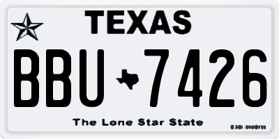 TX license plate BBU7426