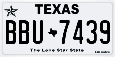 TX license plate BBU7439