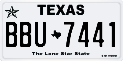 TX license plate BBU7441